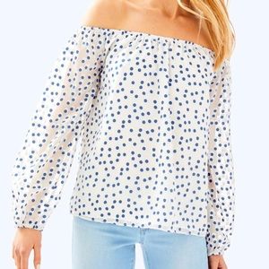 LILLY PULITZER LOU LOU Off Top In Bennet Blue